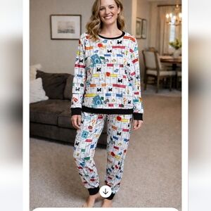 BedHead Monopoly Board Game Pajamas 2pc Set.  Size 2x